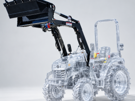 Ładowacz czołowy, Oryginalny Pol-Tech. Odpinany , Łyżka 4w1, do Hinomoto HM3000